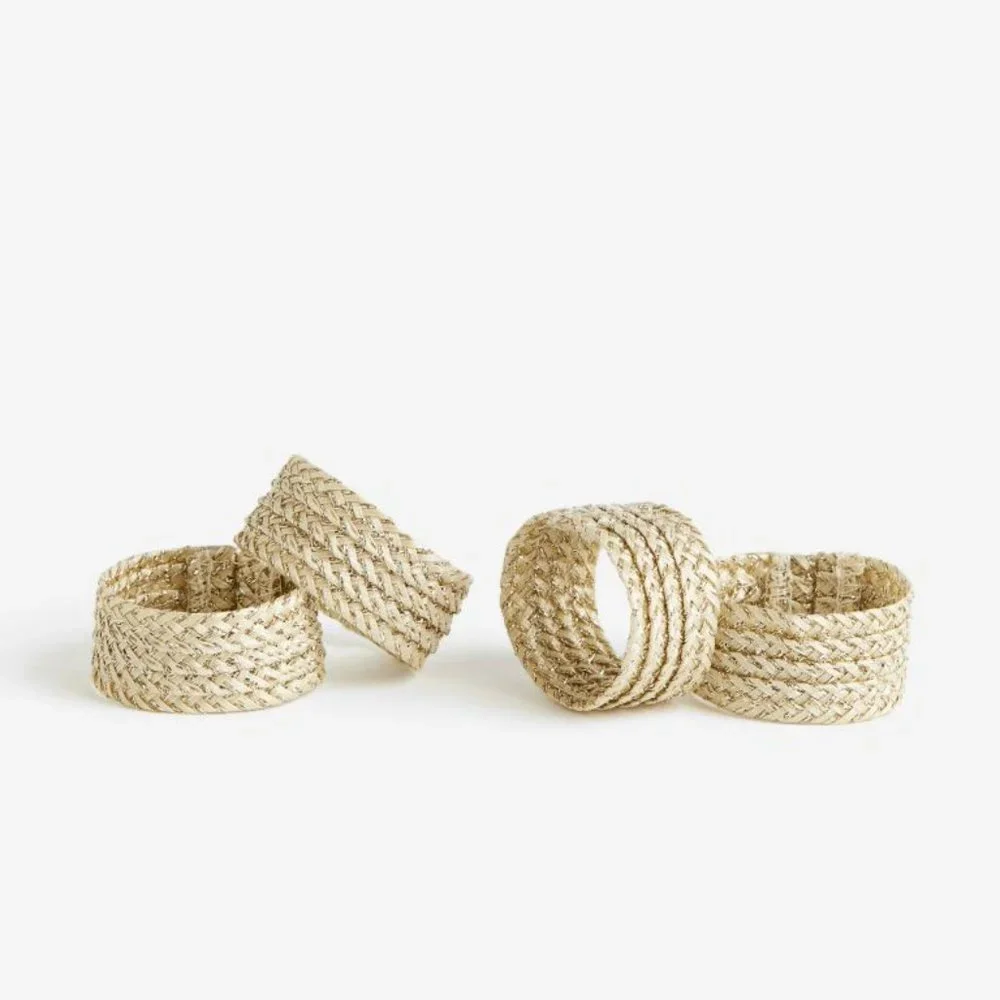 H&M 4-pack Glittery Napkin Rings / NWT